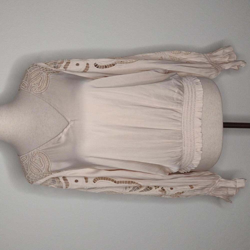 NWT Rachel Zoe Women's Beige Blouse Size Small